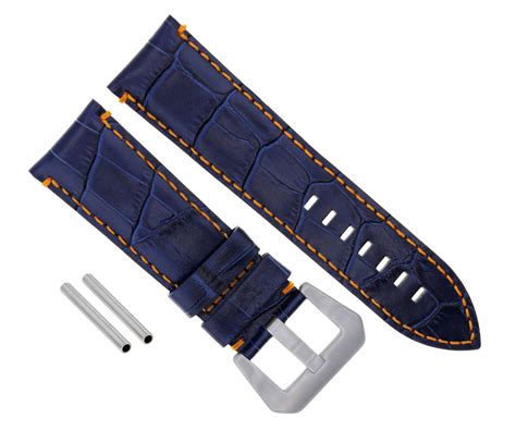 panerai tan strap blue stitching|panerai watch straps.